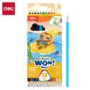 Deli - 00100 Plastic Colour Pencil (1CTN*6Box*24C*12's)