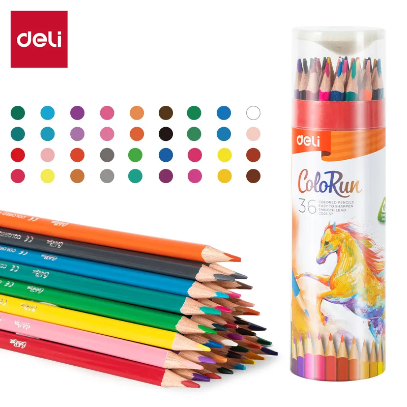 Deli - 00337 Colour Pencil (1CTN*6Box*12Tube*36's)