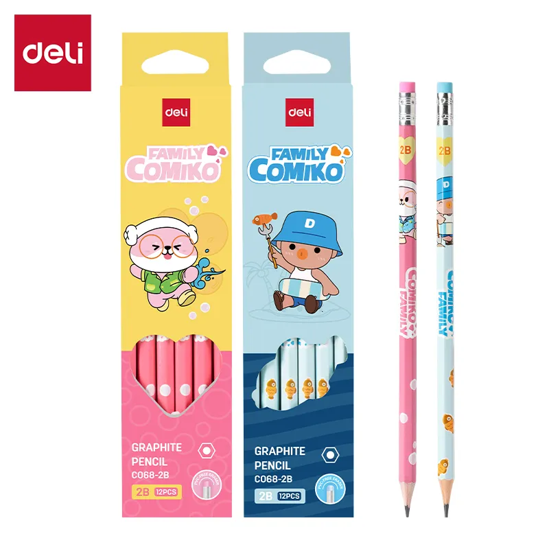 Deli - EC068-2B Graphite pencil (1Ctn*40Pkt*6Dz*12Pcs)