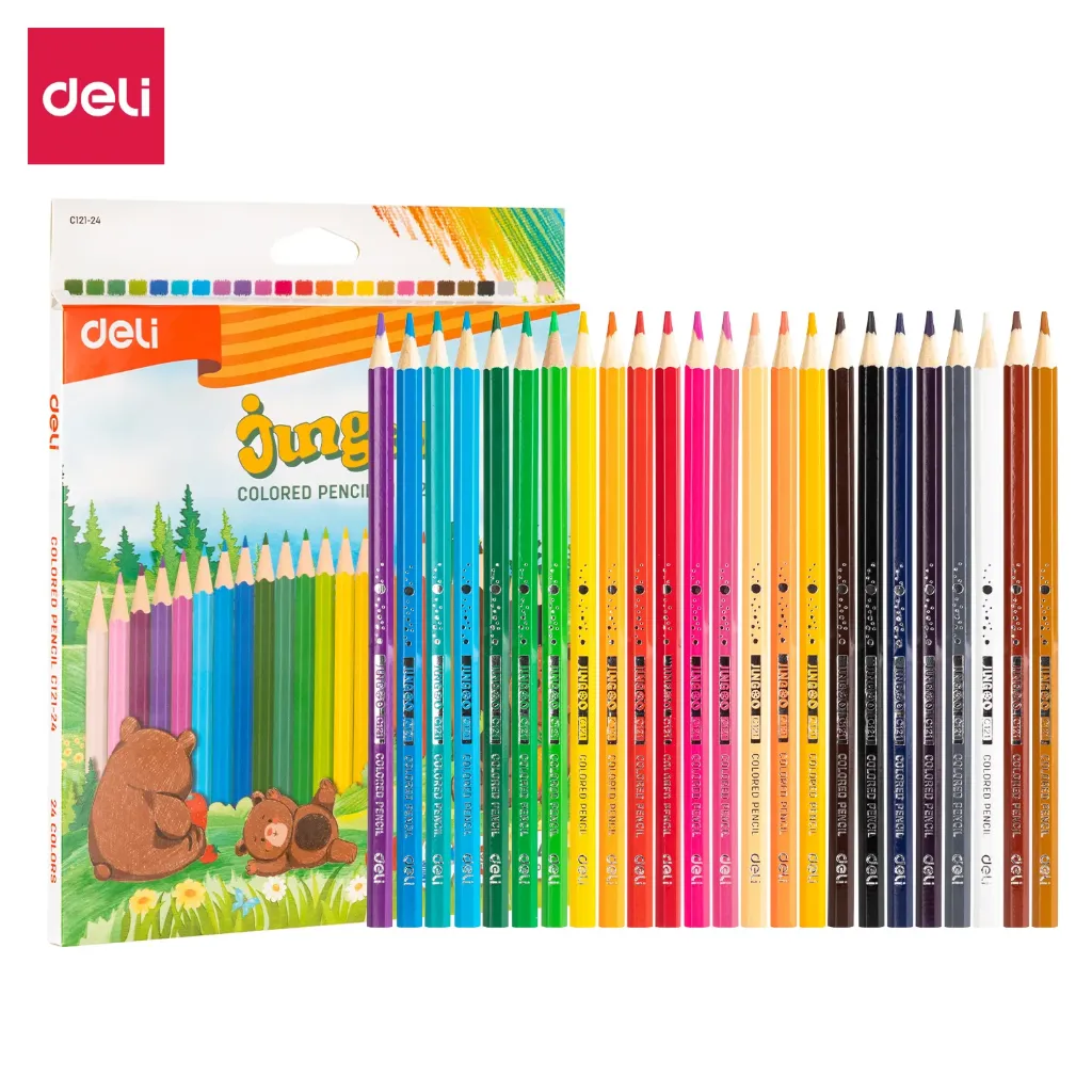 Deli - 121-24 jungoo Coloured Pencil (24C) (1CTN*6Box*12C*24's)