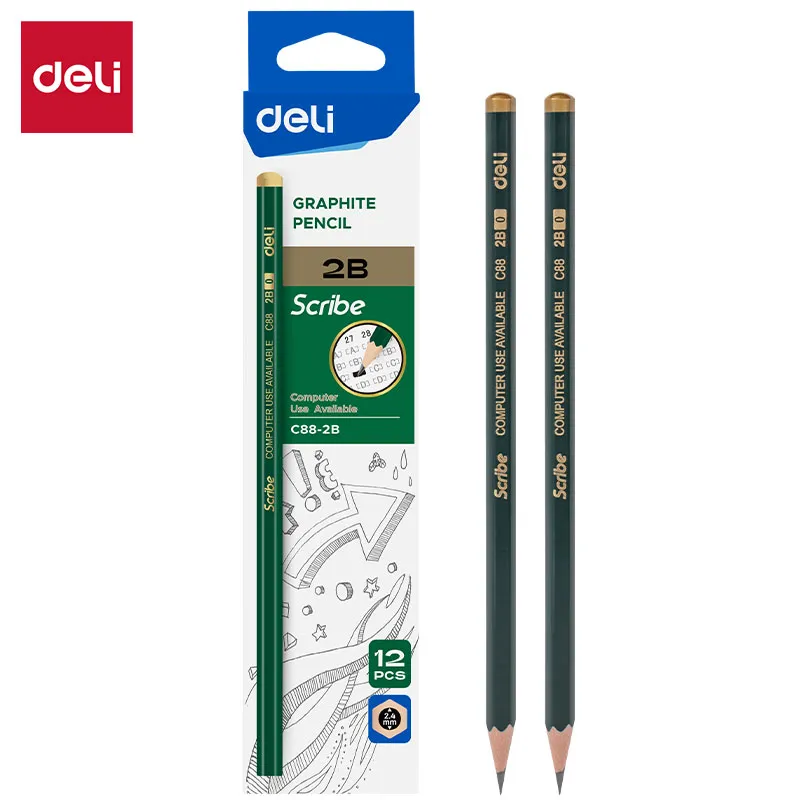 [EC88-2B] Deli - EC88-2B Graphite Pencil (1CTN*40Box*6Dz)