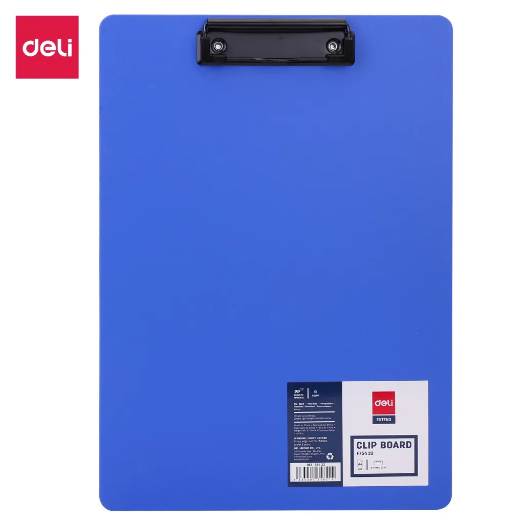Deli - 75432 Clip Board (1CTN*6Box*24's)