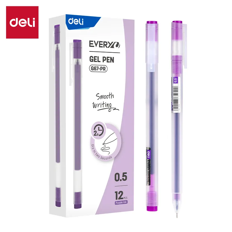 Deli - EG67-PR Gel Pen (1Ctn*12Pkt*12box*12Pcs)