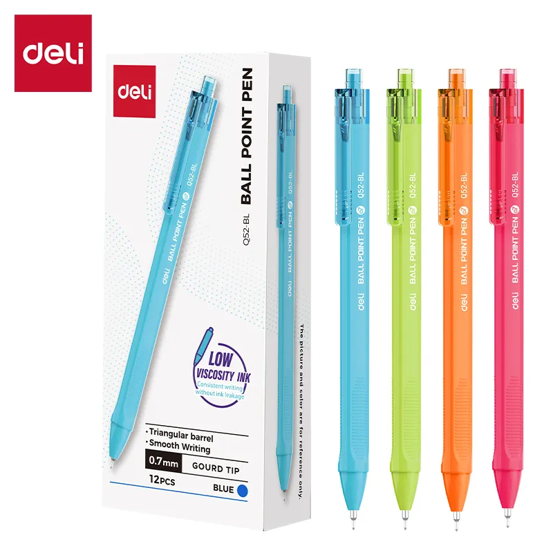 Deli - EQ52-BL Ball Point Pen (1Ctn*12Pkt*12box*12Pcs)