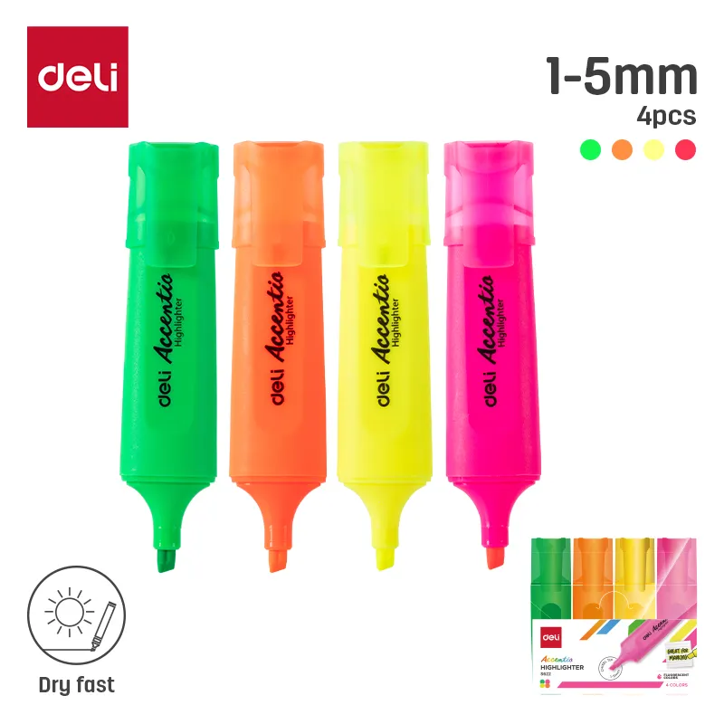 Deli - ES622 Highlighter (1CTN*12Box*24C*4's)