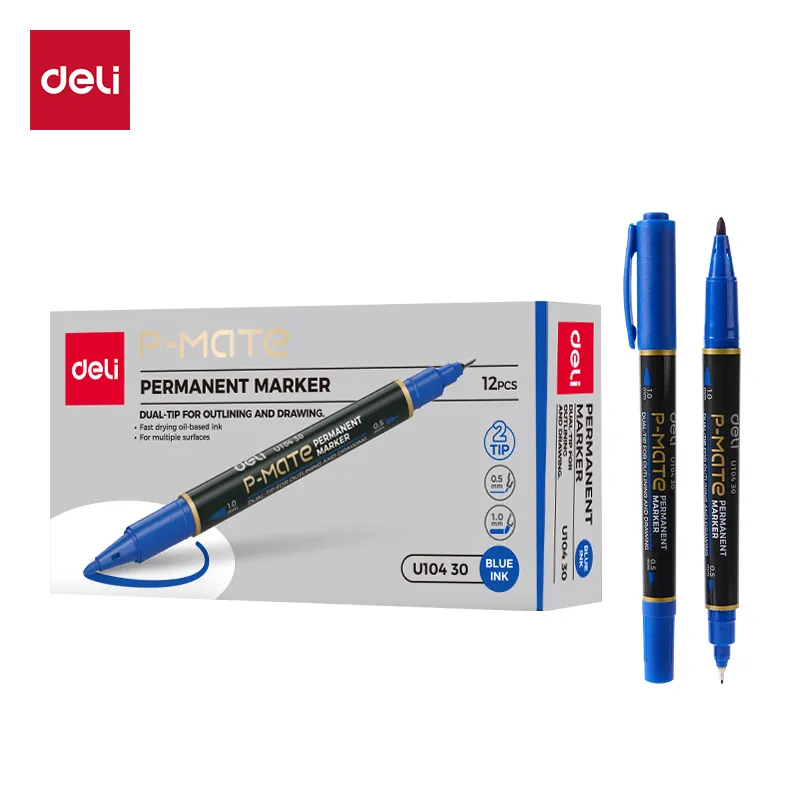 Deli - 10430 Permanent Marker (1CTN*12Pkt*12box*12's)