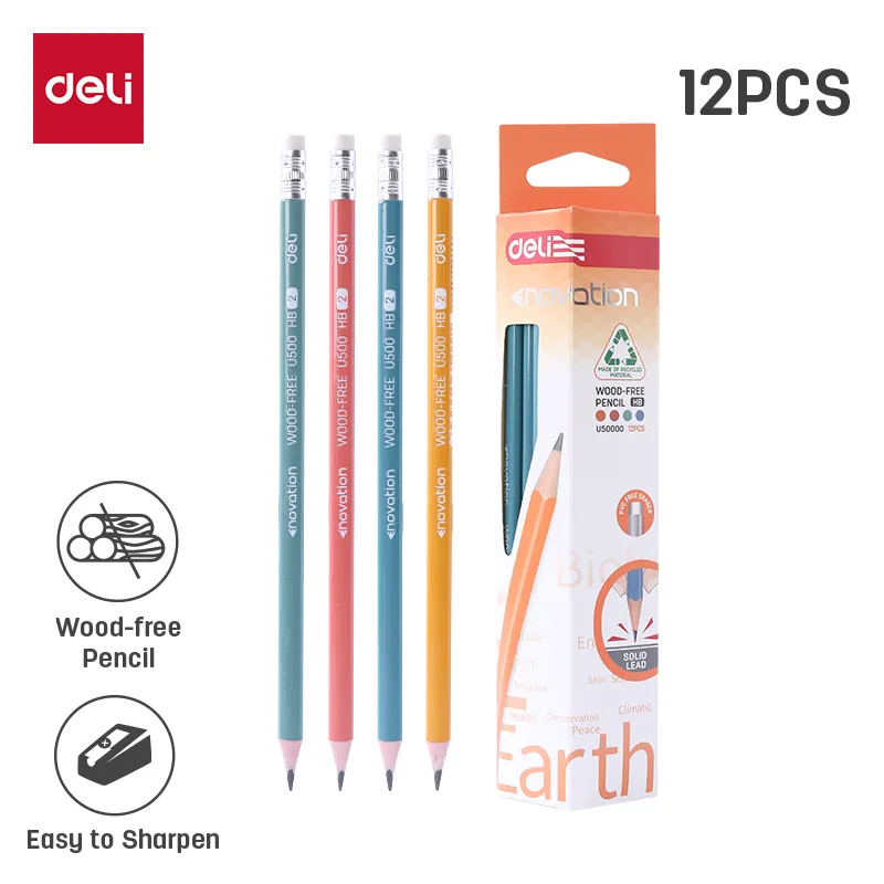 Deli - 50000 Plastic Graphite Pencil HB Triangle (1CTN*20Box*12Dz*12's)