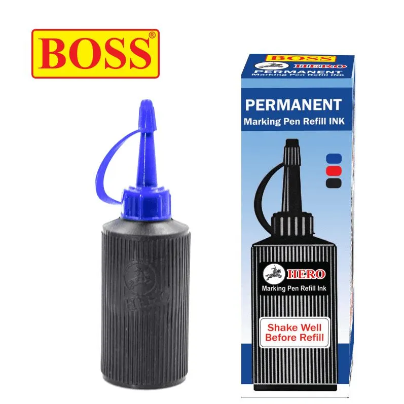 BOSS - Hero MK1206-Blu Permanent Marker Refill Blue (1CTN*20Dz*12's)