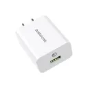 (RJ)Borofone BA21 USB Single Port QC3.0 Charger Head (White)