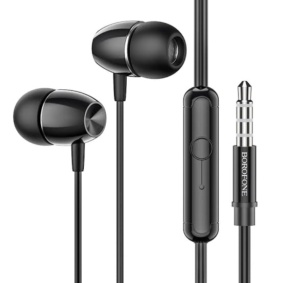 Borofone BM57 Wire Control With Mic Earphone Black