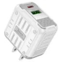 Hoco C135 Dual Port (1C1A)Fast Charger Head (White)