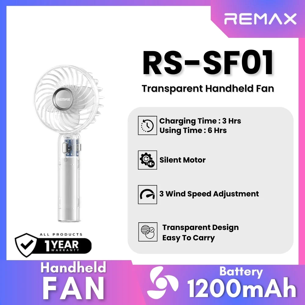 REMAX–RS-SF01 Transparent Handheld Fan
