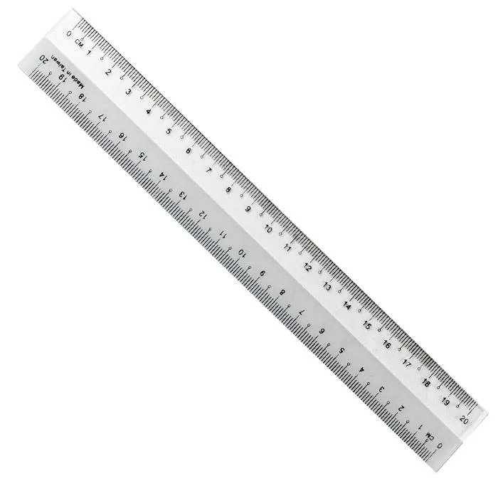 295350 Tenth High Class Plastic Ruler (R) 8" (20cm) Black Line (1Box*36Pcs)