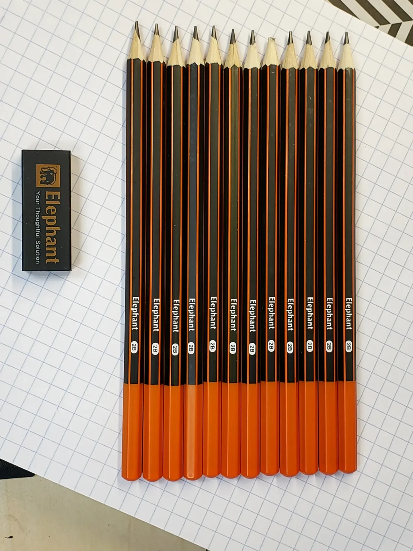 ELEPHANT BLACKLEAD PENCIL 2B DRUM (1X50)