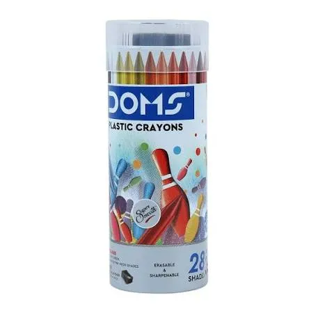 [7122] Mega Doms - 7122 Plastic Crayons Colour (1box *28Shades)