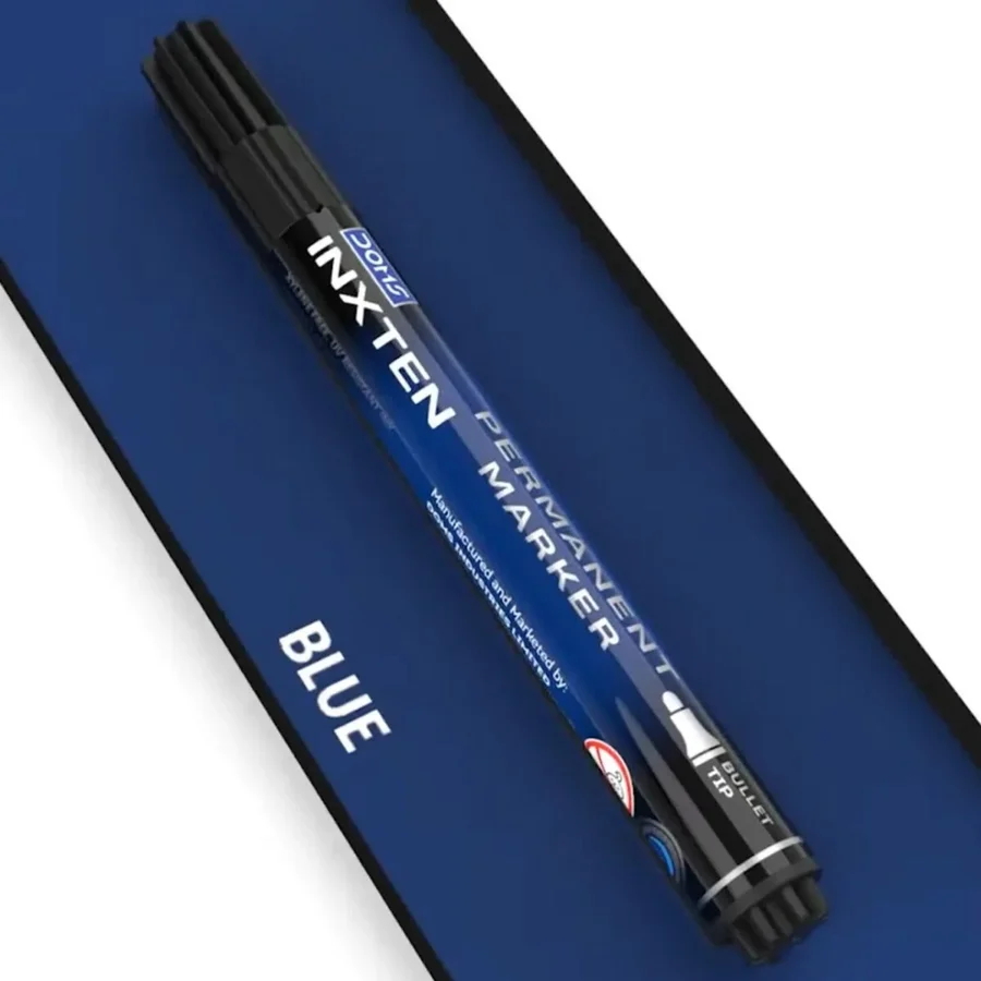 Mega Doms 80476 Inxten Permanent Marker Blue (1Box *10Pcs)