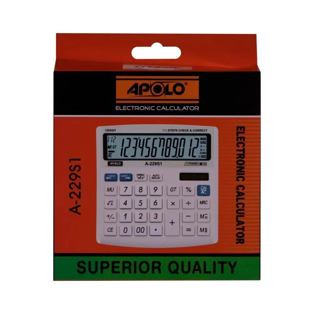 Apolo Calculator A-229S1 Apolo 12Digits