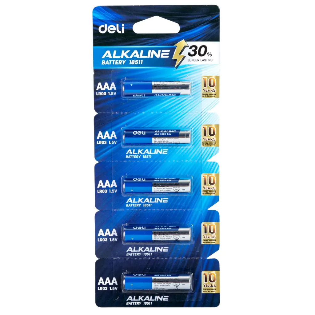 Deli - 18511 Alkaline Battery AAA (1CTN*10Box*10C*5's)