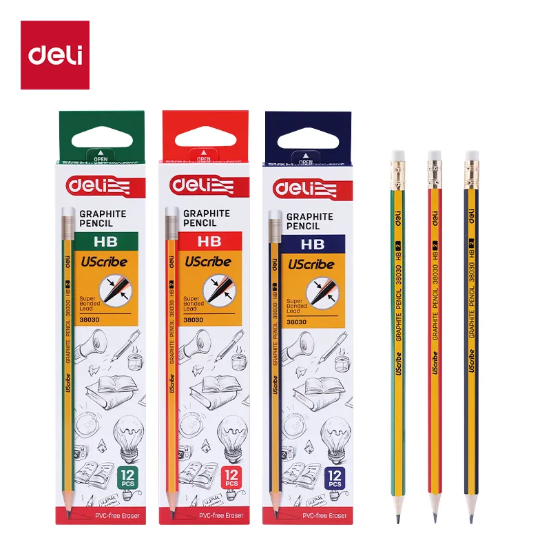 Deli - 38030 Graphite Pencil HB Hexagonal (1Ctn*40C*6Dz*12's)