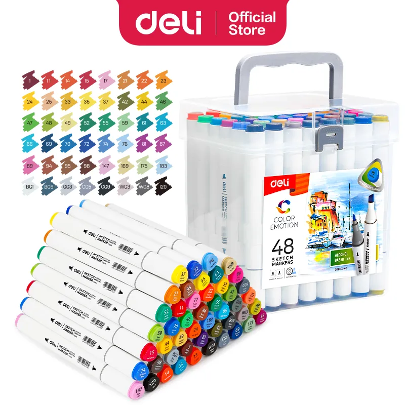 Deli - E70803-48 Sketch Marker (1Ctn*16Box*48Pcs)