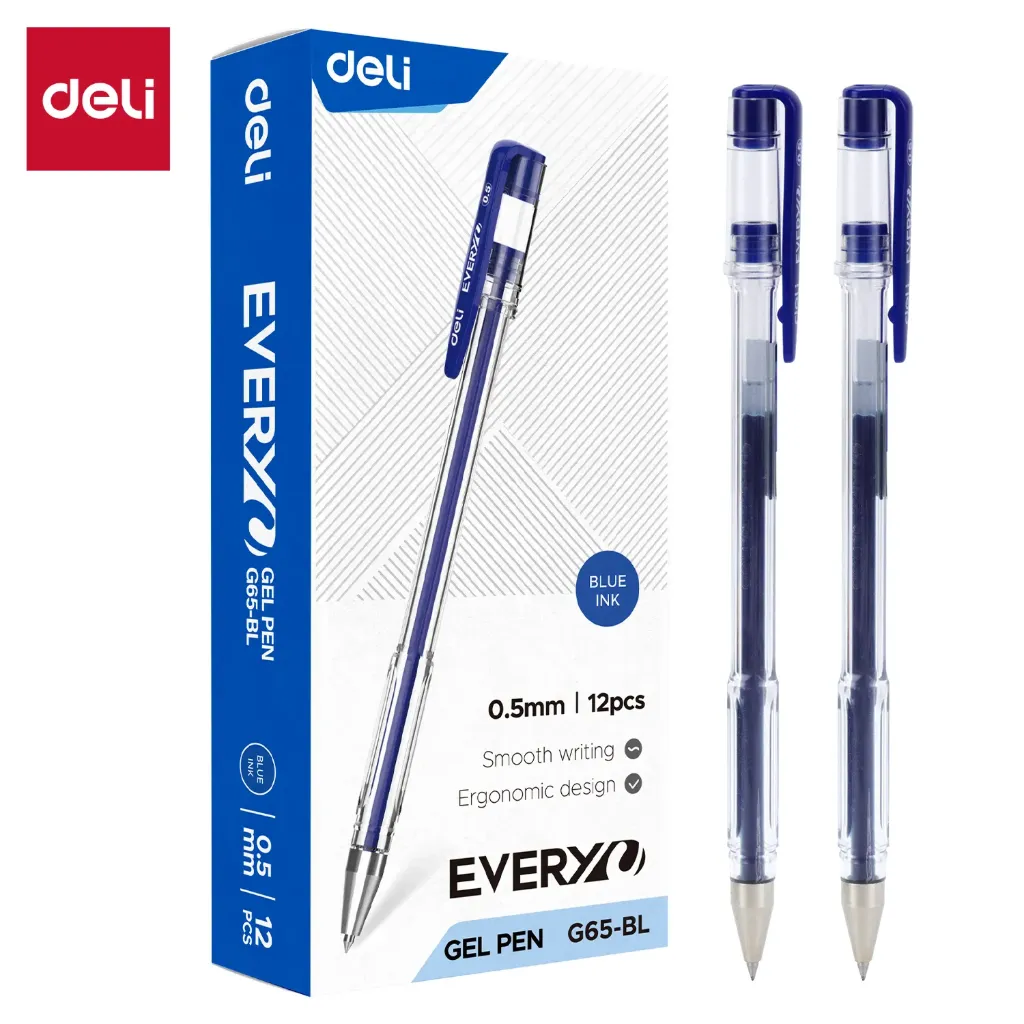 Deli - EG65-BL Gel Pen (1Ctn*12Pkt*12box*12Pcs)