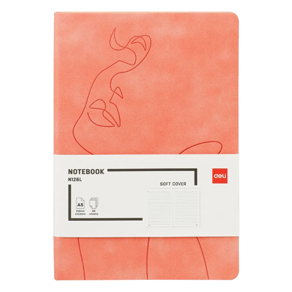 EN126L-PK Leather Cover Notebook (Pink) (1Ctn*4Box*16Pcs)