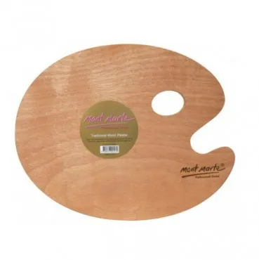[MCG0009] Mont Marte Oval Wood Palette 30x38cm