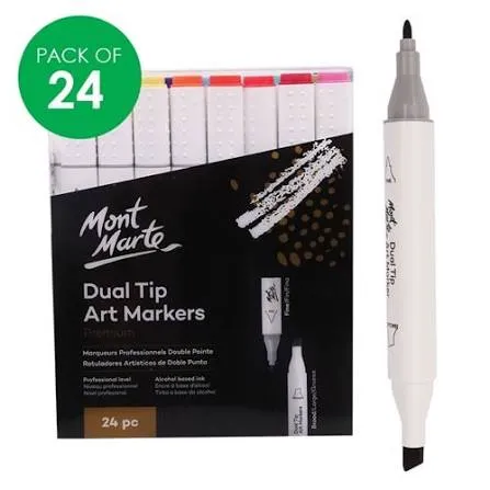 [MMPM0028] Mont Marte Dual Tip Art Marker 24's