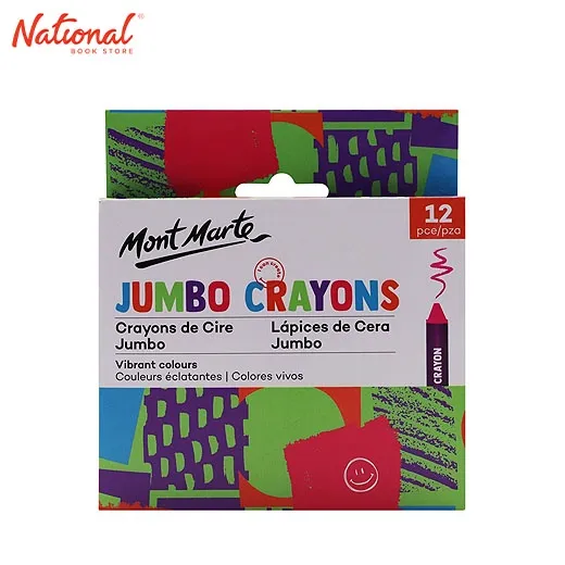 [2200NC12] Mont Marte Wax Crayons 12 Colour