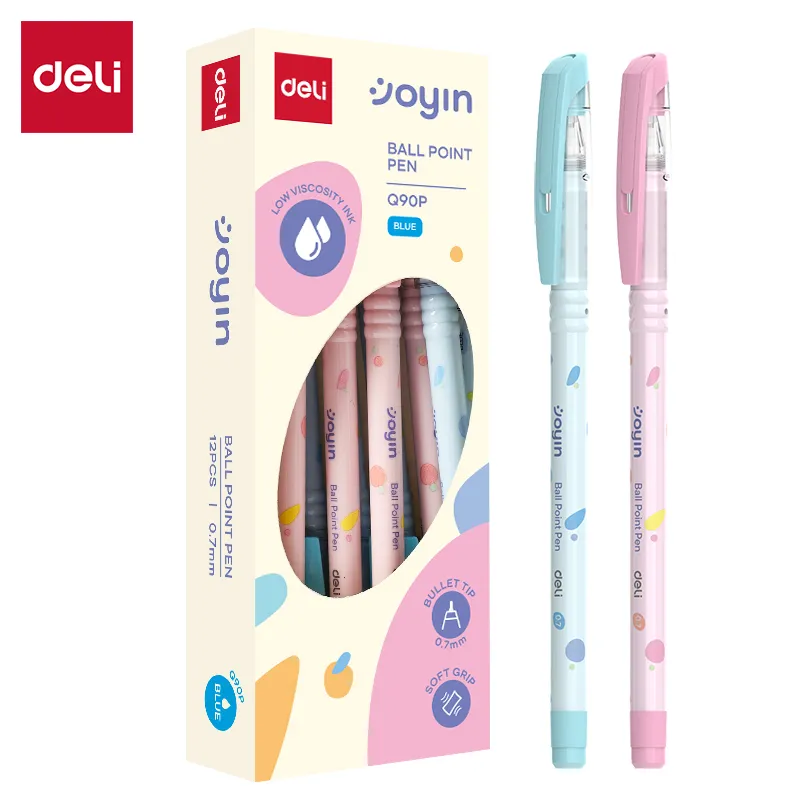 Deli - EQ90P Ball Point Pen (1Ctn*12Pkt*12box*12Pcs)